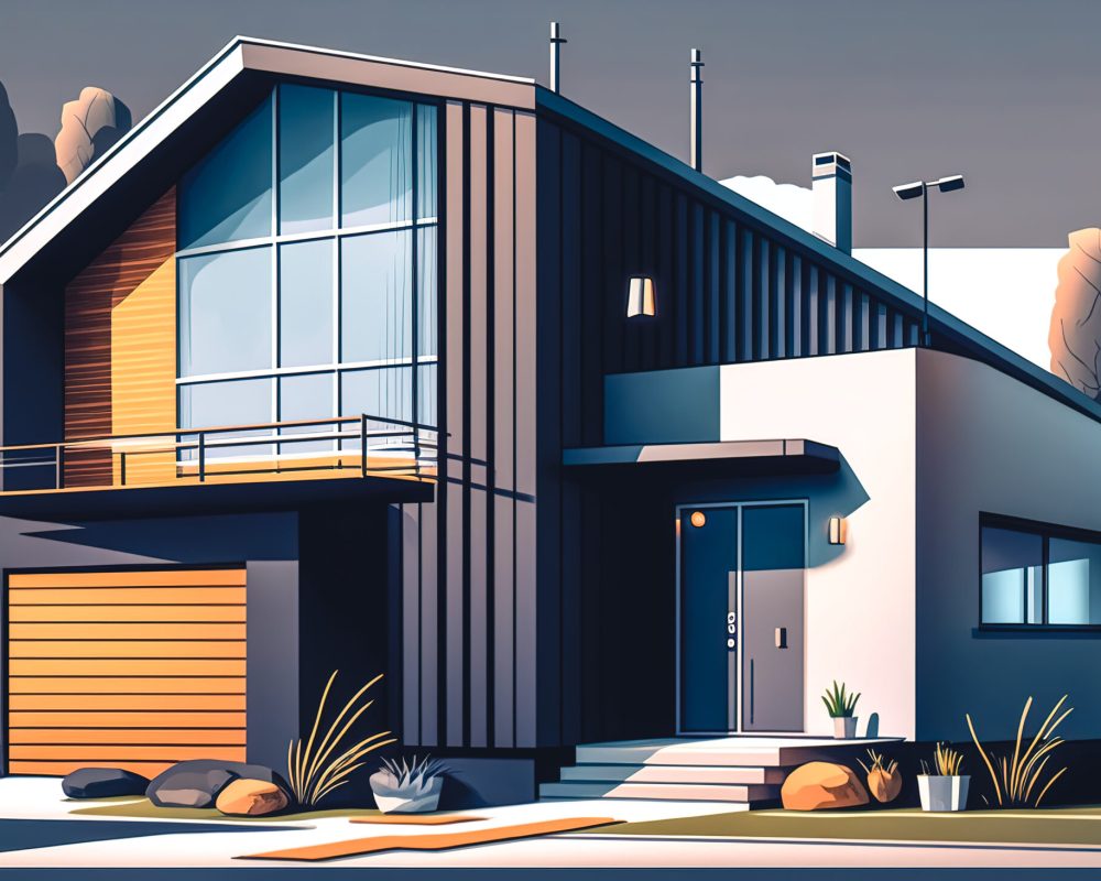 Luxury house in real estate sale or property investment concept. Buying new home for big family.